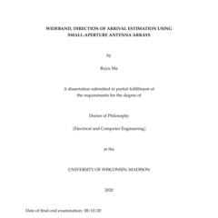 Wideband, Direction of Arrival Estimation Using Small-Aperture Antenna Arrays