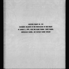 Ratified treaty no. 252, Documents relating to the negotiation of the treaty of August 6, 1848, with the Grand Pawnee, Loups Pawnee, Republican Pawnee, and Tappage Pawnee Indians