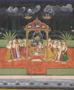 Krishna and Radha on a Swing