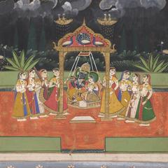 Krishna and Radha on a Swing