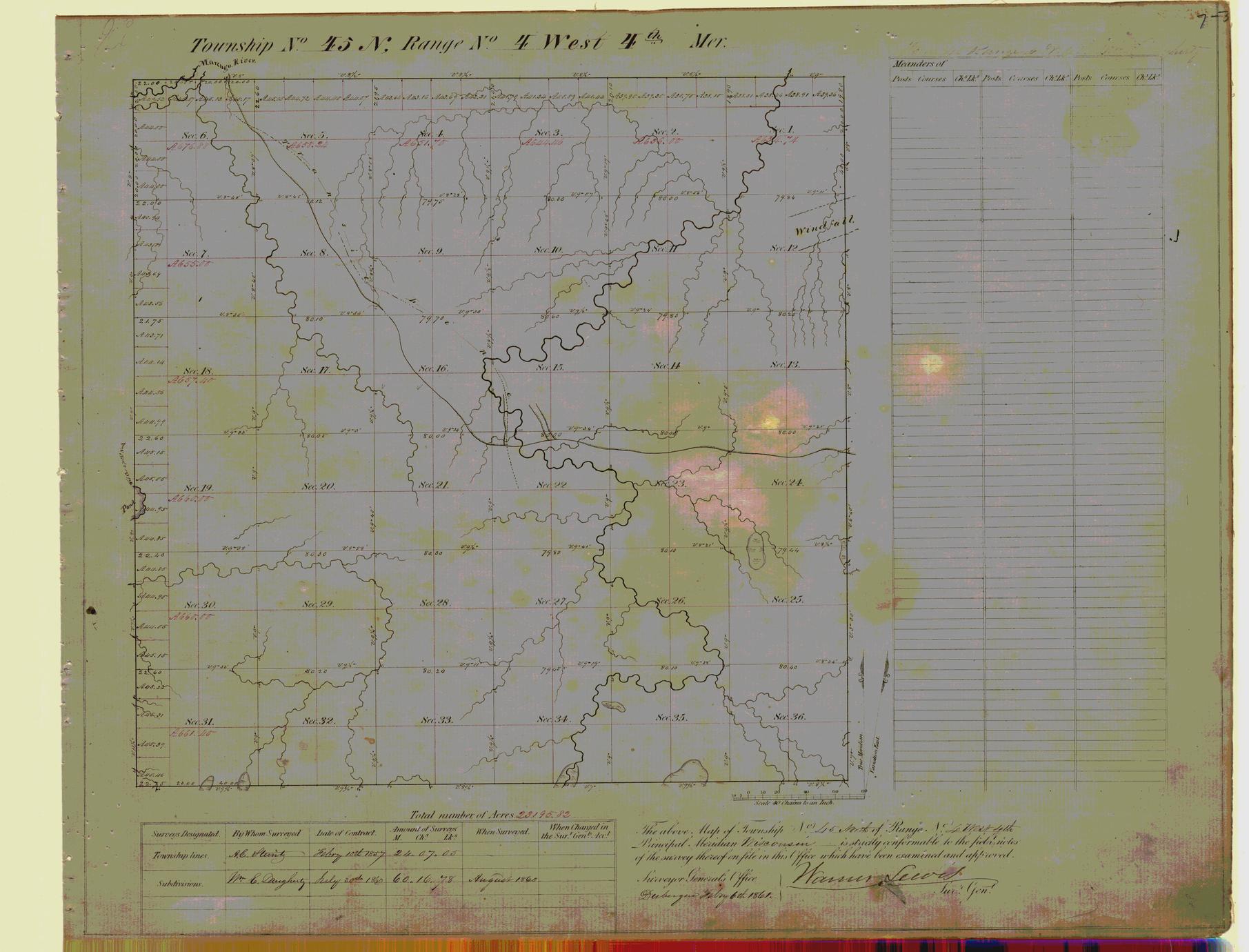 [Public Land Survey System map: Wisconsin Township 45 North, Range 04 West]