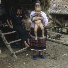 Ethnic Phuan woman with children