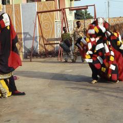 Drummers and performers in the masquerade