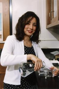 Tina Sauerhammer in science lab
