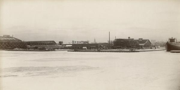 Winter view of whaleback shipyard