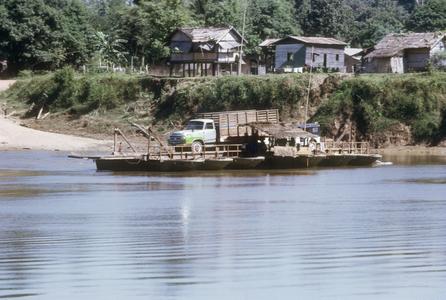 Ferry crossing river