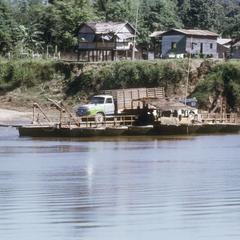 Ferry crossing river