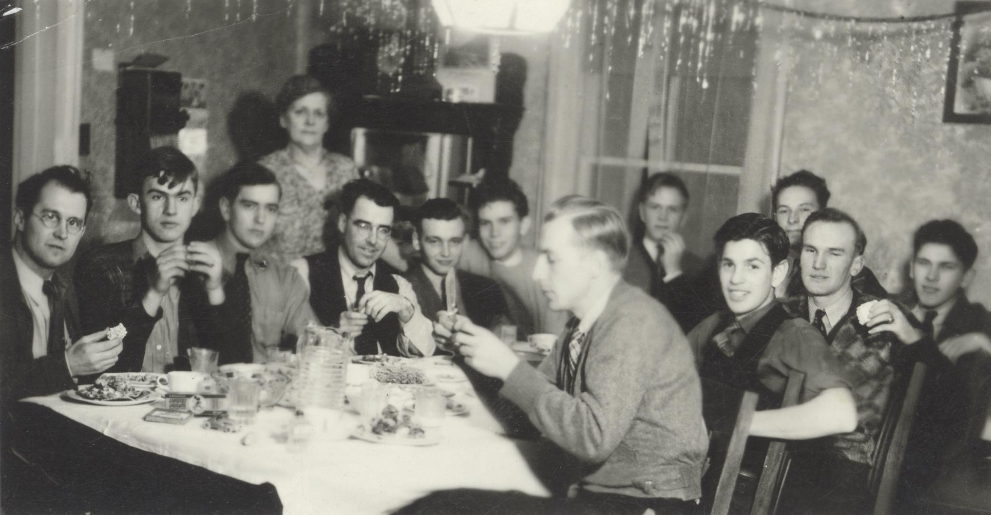 Boarding house Christmas party, 1937