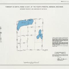 [Public Land Survey System map: Wisconsin Township 40 North, Range 06 East]