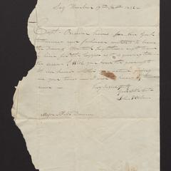 Letter from John P. Osborn to Major Felix Dominy, 1832