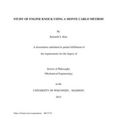 Study of Engine Knock Using a Monte Carlo Method