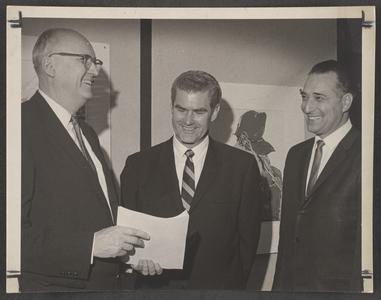 UW President Fred Harrington, Regent Bernard Ziegler, and Dean Harry Maxwell