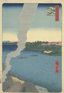 Tile Kilns and the Hashiba Ferry on the Sumida River, no. 37 from the series One-hundred Views of Famous Places in Edo