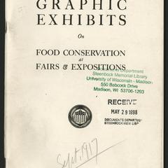Graphic exhibits on food conservation at fairs & expositions