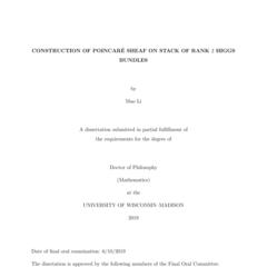 CONSTRUCTION OF POINCARÉ SHEAF ON STACK OF RANK 2 HIGGS BUNDLES