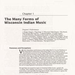 The many forms of Wisconsin Indian music