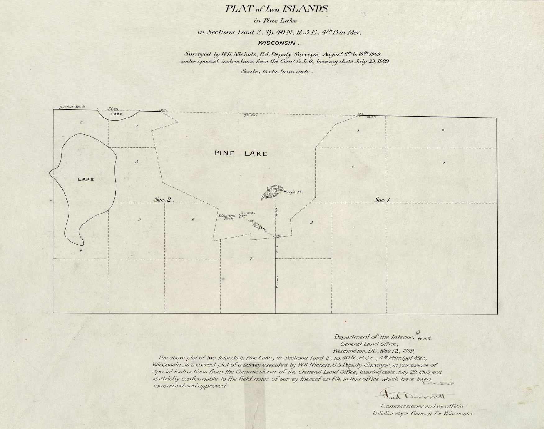 [Public Land Survey System map: Wisconsin Township 40 North, Range 03 East]