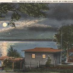 Moonlight on Lake Mendota postcard