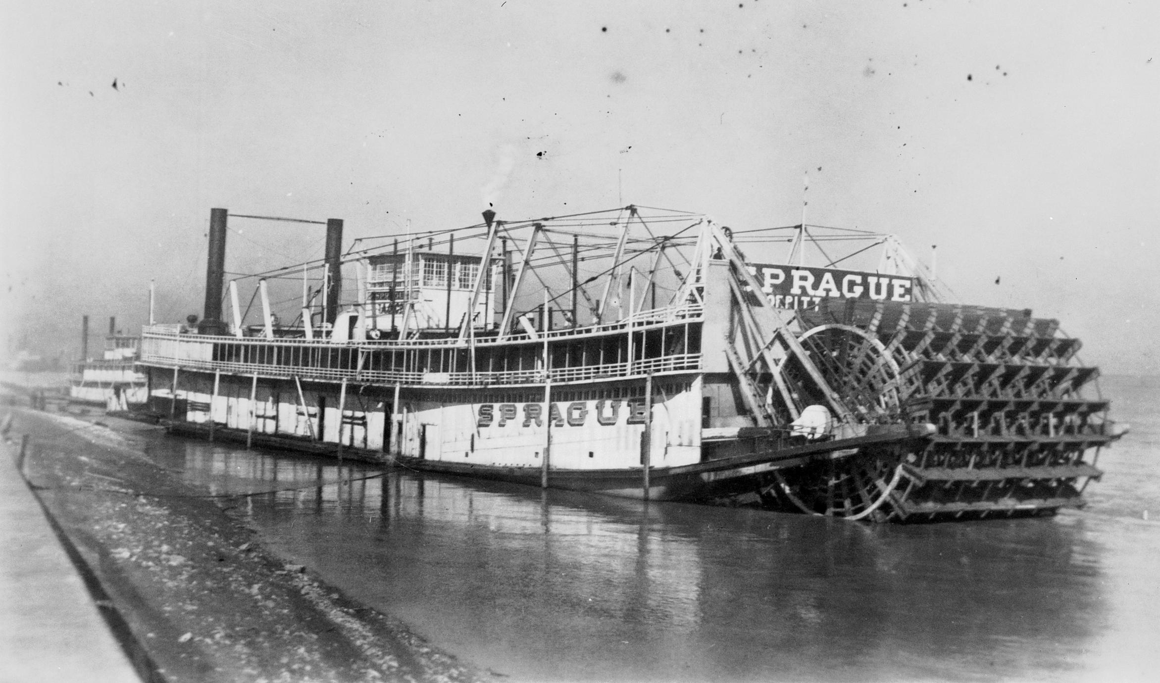1915年製 STEAMBOAT WAVE BACK Sprague (Towboat, 1902-1948) - UWDC - UW-Madison Libraries