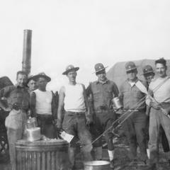 Eight soldiers and cooks of the US Army's 15th Infantry Regiment.