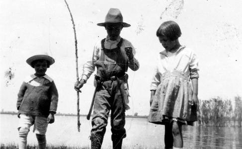 Children fishing