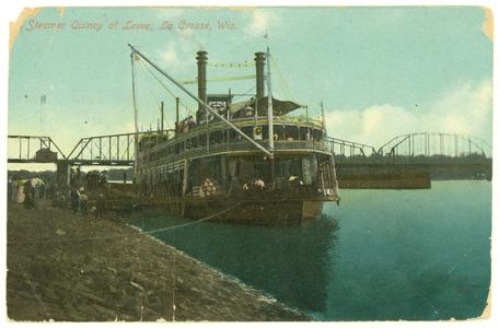Steamer Quincy at levee, La Crosse, Wis.