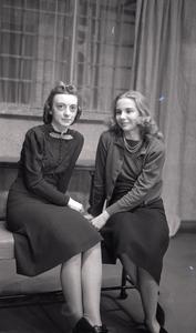 Two female students at the Memorial Union Theater