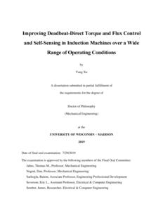 Improving Deadbeat-Direct Torque and Flux Control and Self-Sensing in Induction Machines over a Wide Range of Operating Conditions