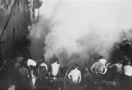 Balsam Fighting Fire on the Tank Boughens at Okinawa