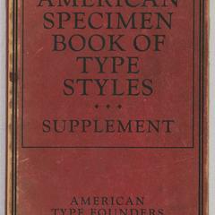 American specimen book of type styles : Supplement