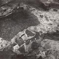 Granite dike with gabbro fragments