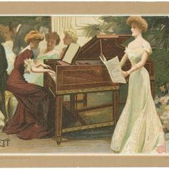 Everett Piano advertising postcard