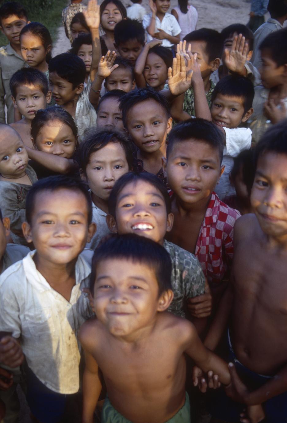Smiling Lao children
