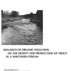 Influence of organic pollution on the density and production of trout in a Wisconsin stream