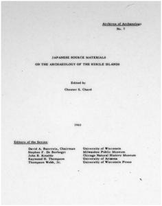 Japanese source materials on the archaeology of the Kurile Islands