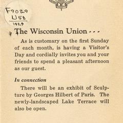Wisconsin Union invitation