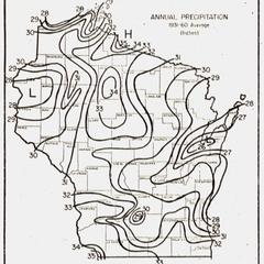 Annual precipitation, Wisconsin, 1931-60