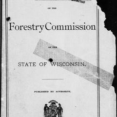 Report of the Forestry Commission of the state of Wisconsin
