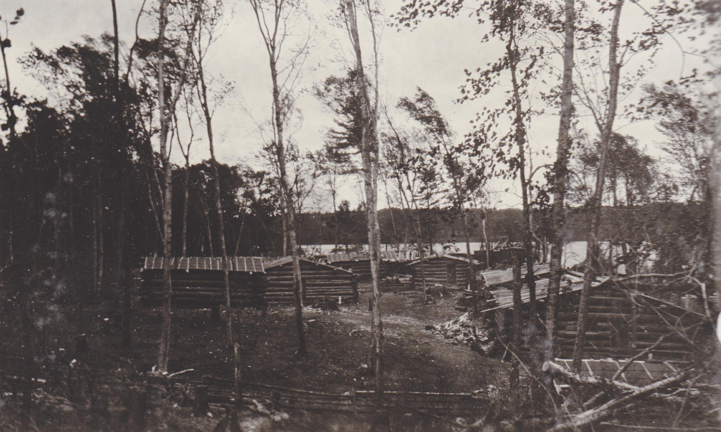 Lumber camp on Pickerel Lake