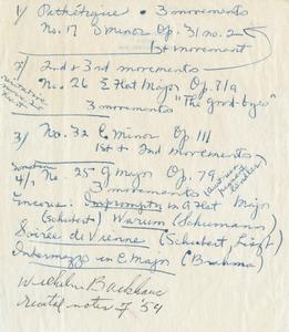 Wilhelm Backhaus notes