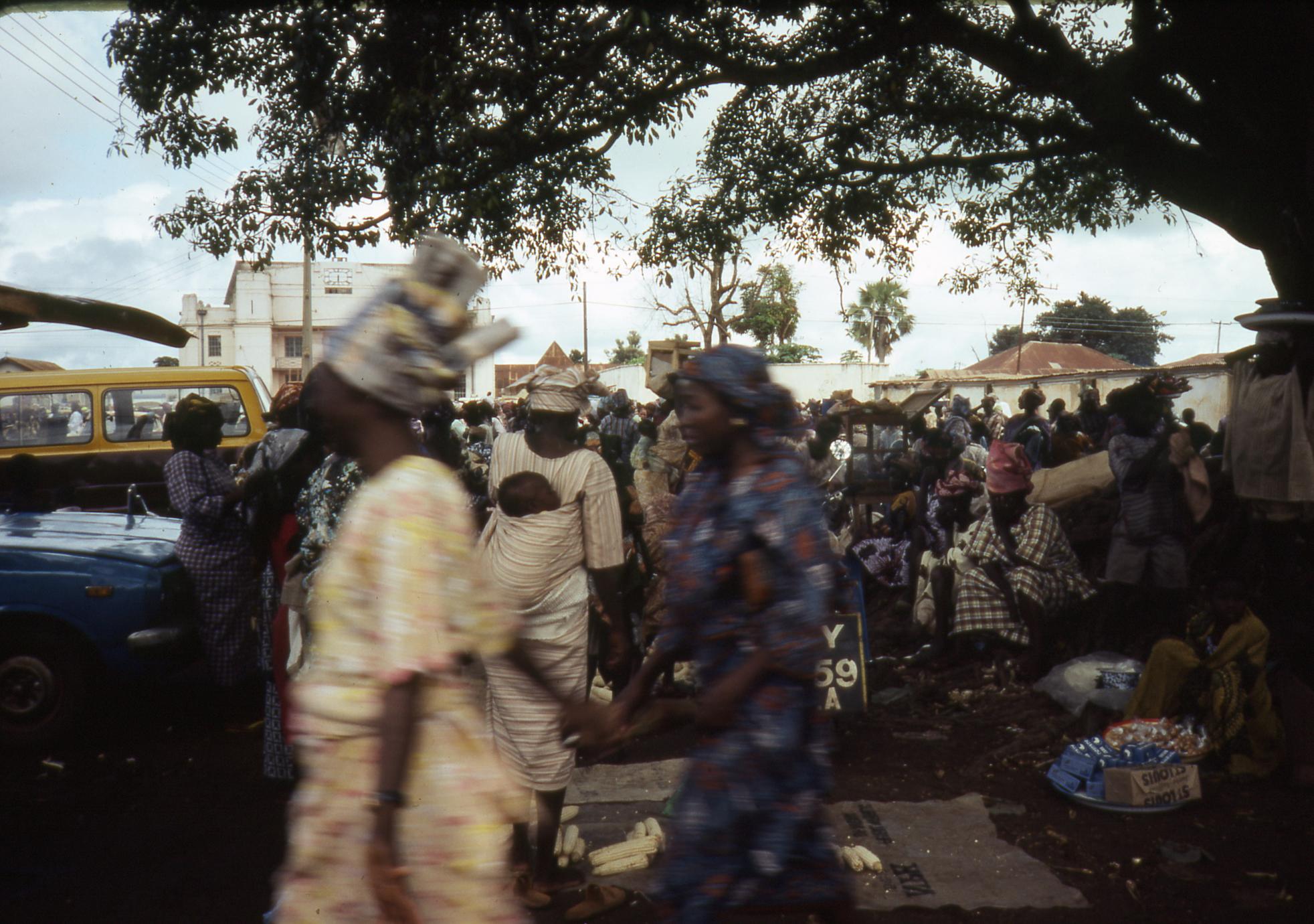 People gathering at Ilesa market