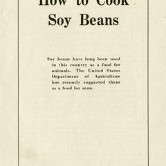 How to cook soy beans