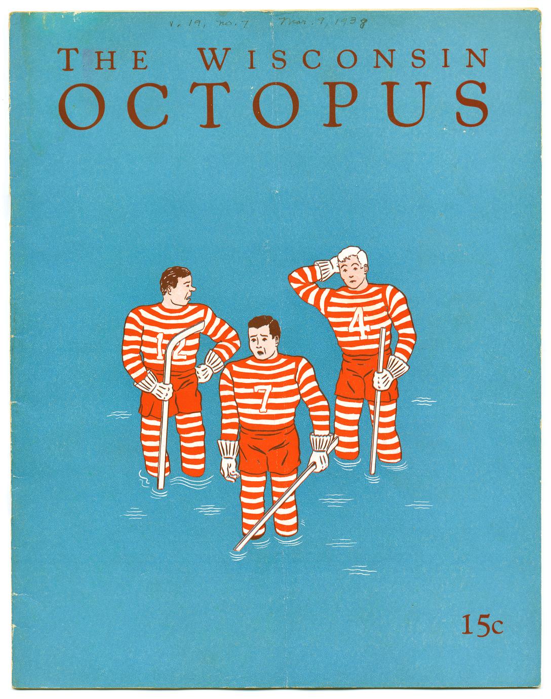 Wisconsin Octopus cover with hockey players