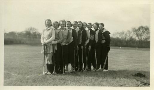 Women's Athletic Association Homecoming Field Hockey group photograph