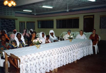 Women's table at Fareeda's wedding reception