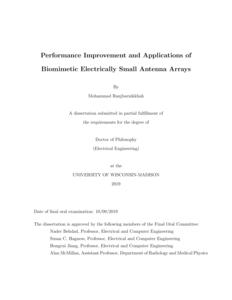 Performance Improvement and Applications of Biomimetic Electrically Small Antenna Arrays