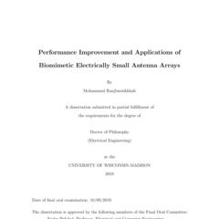 Performance Improvement and Applications of Biomimetic Electrically Small Antenna Arrays
