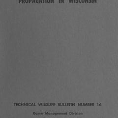 An evaluation of artificial mallard propagation in Wisconsin