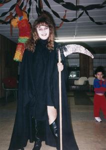 Grim Reaper at Halloween party