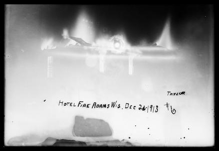 Hotel fire Adams Wis. Dec 21- 1913